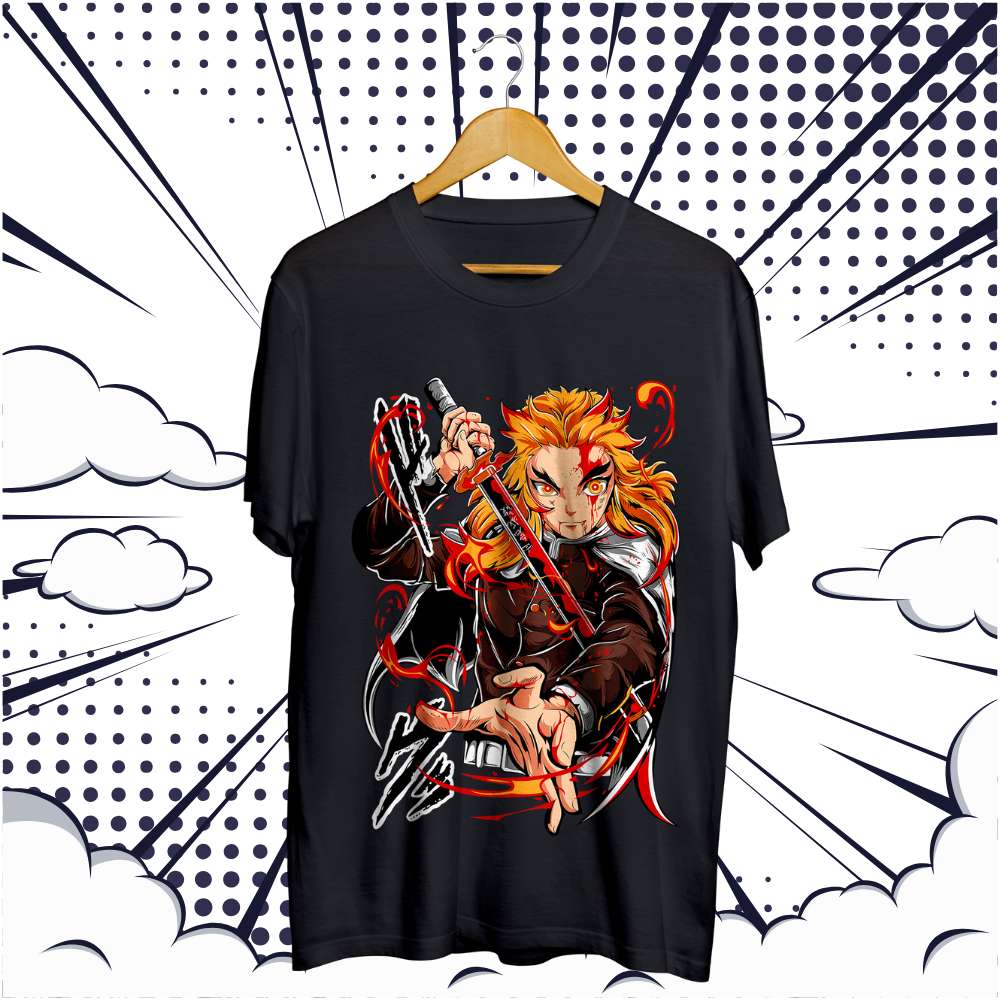 Camiseta Demon Slayer - Rengoku V2